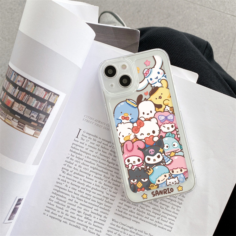 Ốp Điện Thoại Mềm Trong Suốt Chống Sốc In Họa Tiết Hello Kitty Cho iPhone 11 13 12 X XS Pro Max XR 12 13 Mini