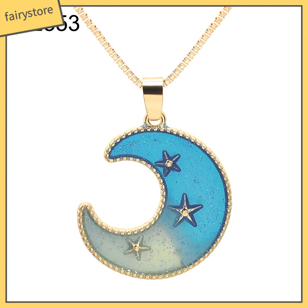 Vòng Cổ Mặt Hình Trăng Sao Xinh Xắn Cho Nữ