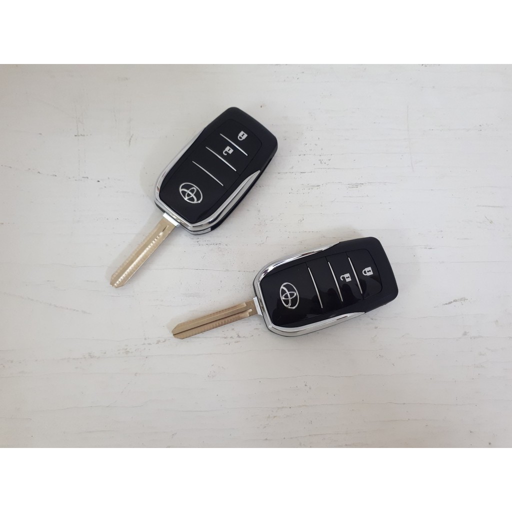 [Vỏ Chìa Khóa Toyota] Vỏ Chìa Khóa Gập 2 Nút Cho Xe Ô Tô Toyota Các Dòng Camry, Yaris, Crolla Altis, Innova và Vios