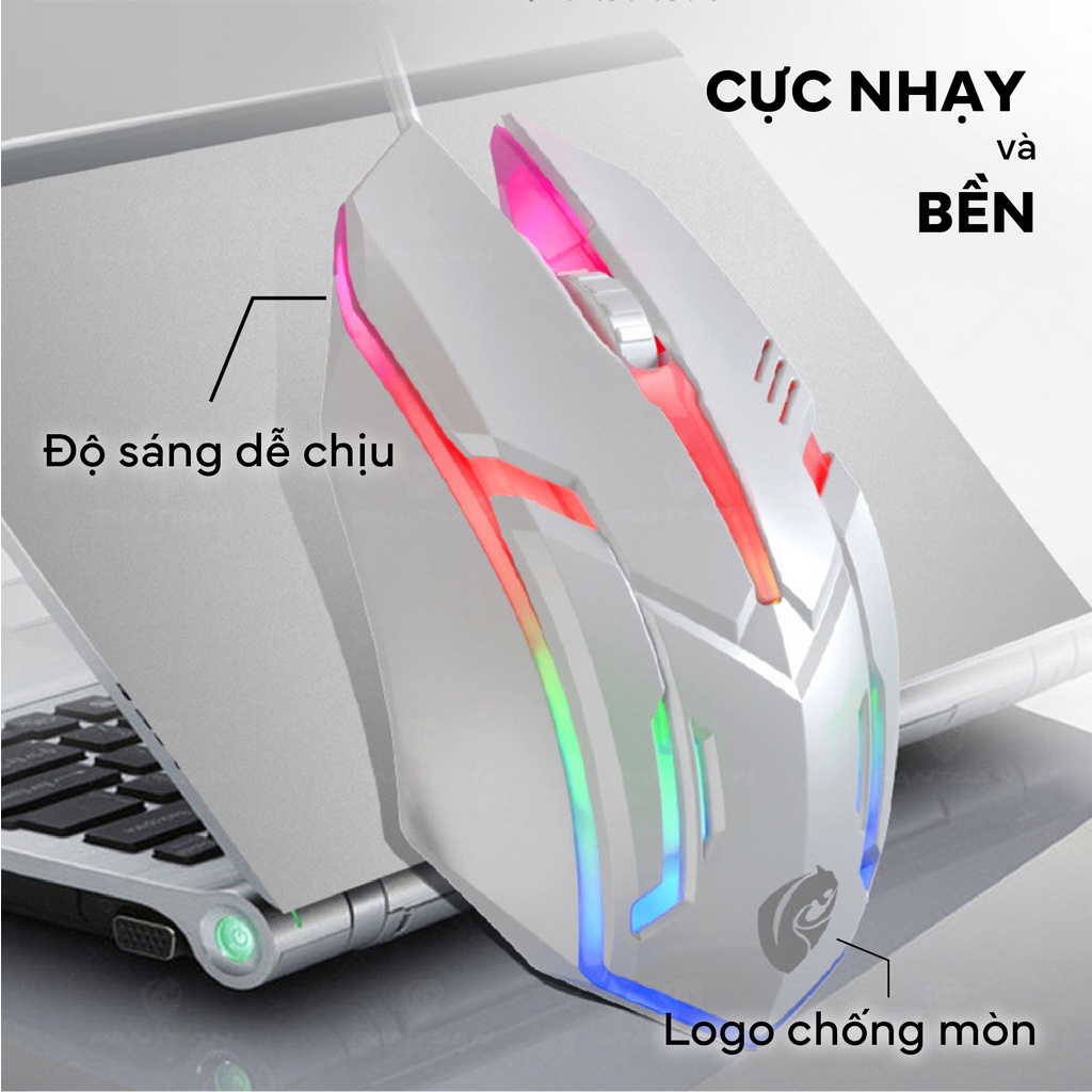 [COMBO 2 TRONG 1] Combo Chuột+bàn phím chính hãng thiết kế độc lạ phím tròn gắn đèn LED nhiều màu hiện đại