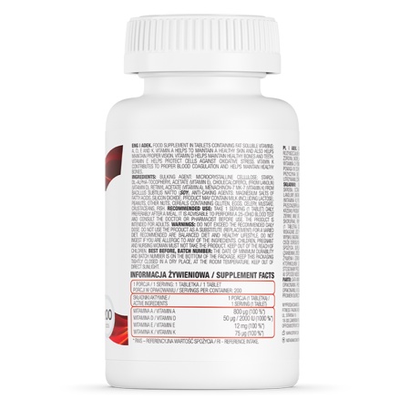 Ostrovit ADEK Bổ Sung Vitamin A, D, E, K Tốt Cho Mắt, Da, Tim Mạch, Xương Khớp