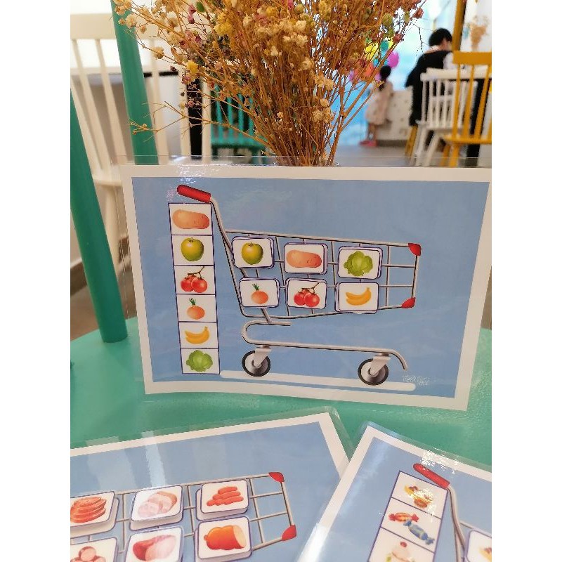 Đồ chơi montessori cho bé - Bé đi siêu thị J40