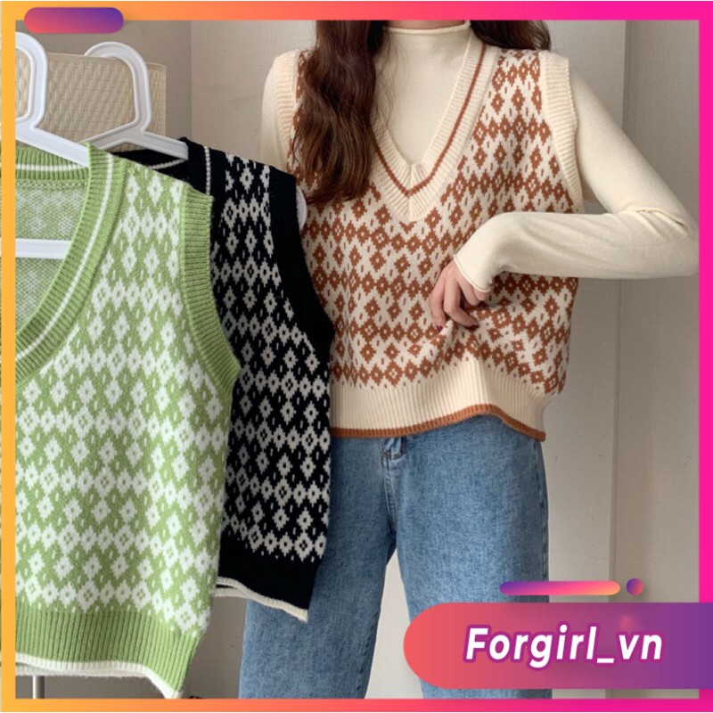 Áo gile len thổ cẩm Forgirl dáng ngắn Quảng Châu | WebRaoVat - webraovat.net.vn