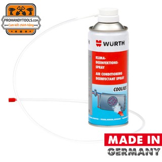 Chai Xịt Chất Diệt Khuẩn Dàn Lạnh Ô Tô Wurth 300ml