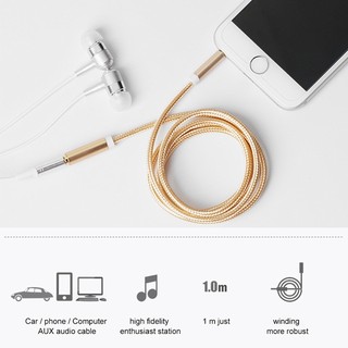 Dây cáp âm thanh nối dài cổng AUX 3.5mm hỗ trợ micro