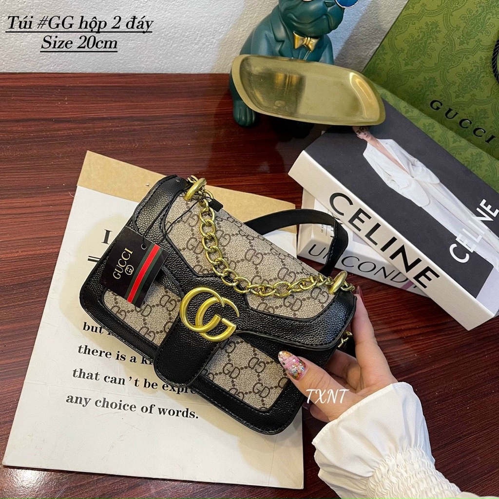 Túi đeo vai quai chéo hoạ tiết GC mini siêu xinh | MS T8
