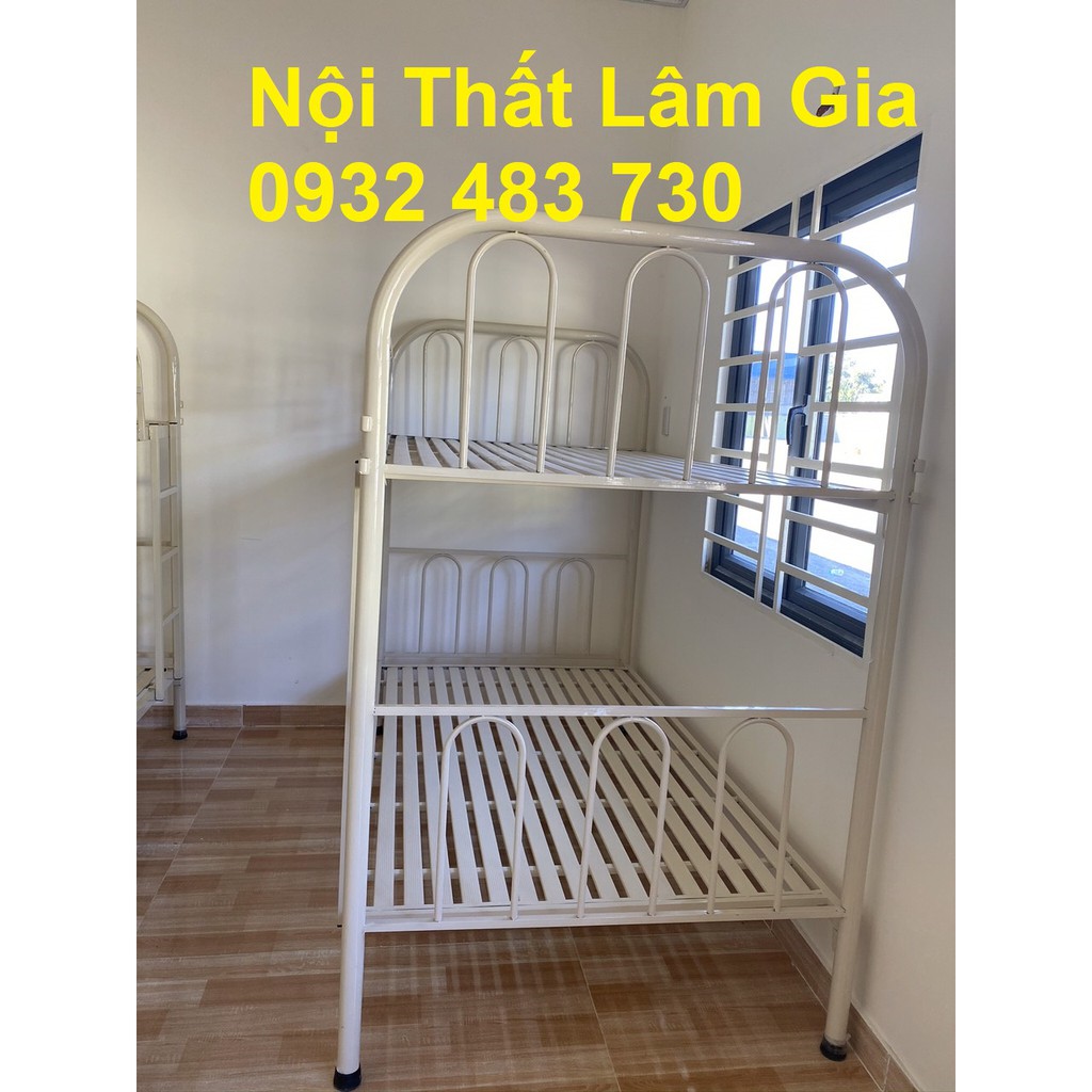 Giường sắt 2 tầng rộng 1m2 hcm sơn tĩnh điện cao cấp chống ngập nước