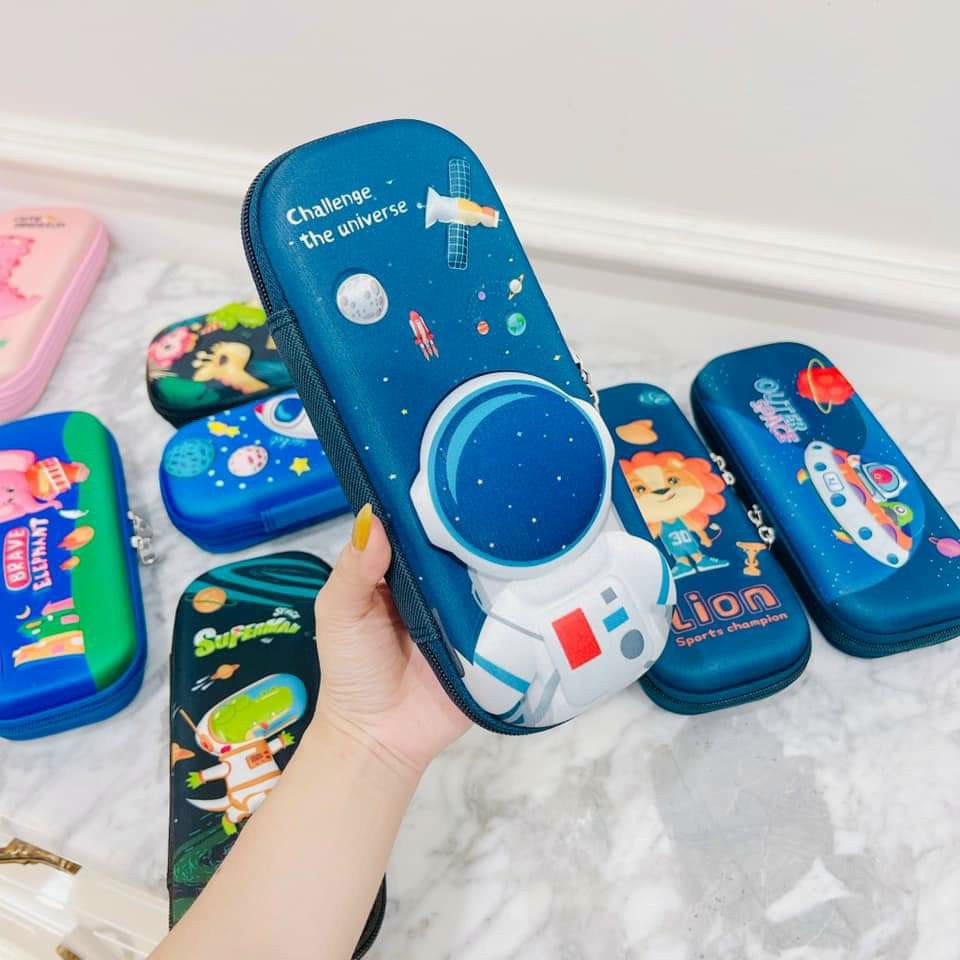 Hộp bút 3D, hộp đựng bút cho bé trai bé gái trẻ em học sinh tiểu học, hình ảnh in nổi siêu cute dễ thương