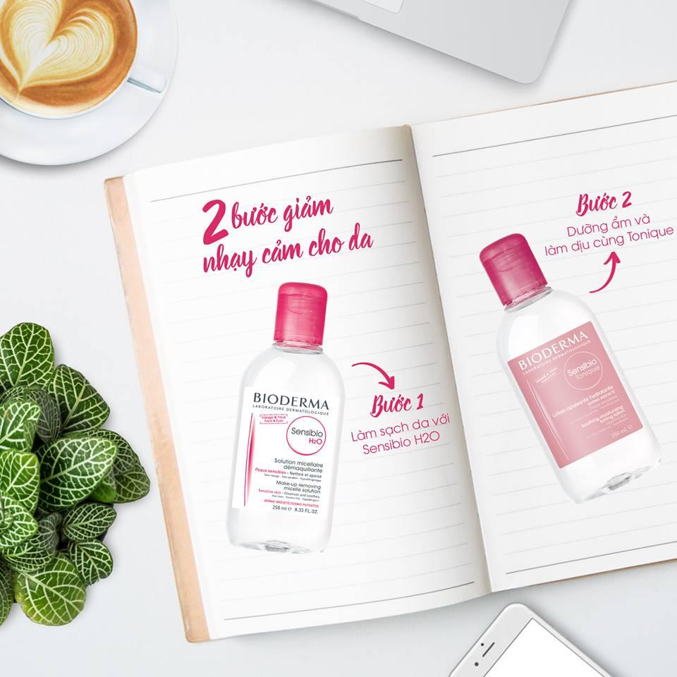 Nước hoa hồng dưỡng ẩm dành cho da nhạy cảm BIODERMA Sensibio Tonique 100ml - 250ml