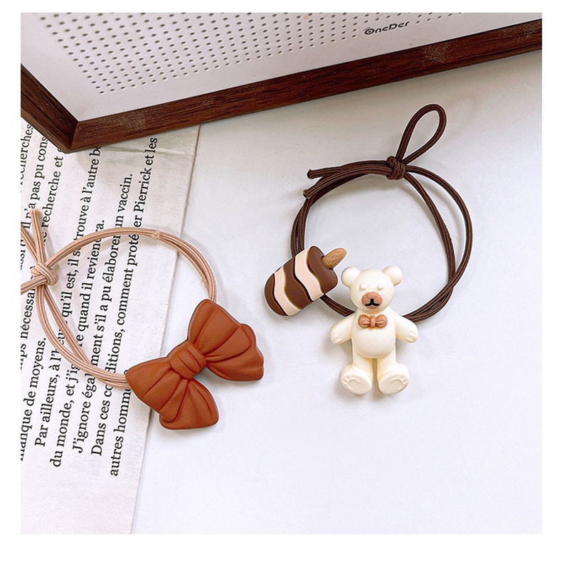 [SÉT 10 #DÂY] Dây buộc cột tóc co giãn họa tiết đính thỏ/sọc stick/hoa phong cách Hàn Quốc thời trang mùa hè cho nữ GC02