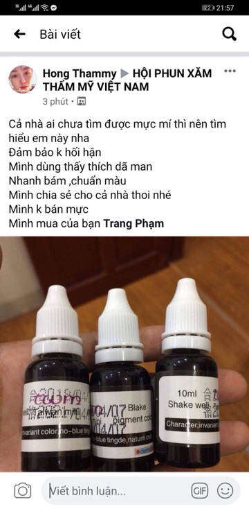 Mực mí siêu đen Taiwa ( cam kết k xanh )