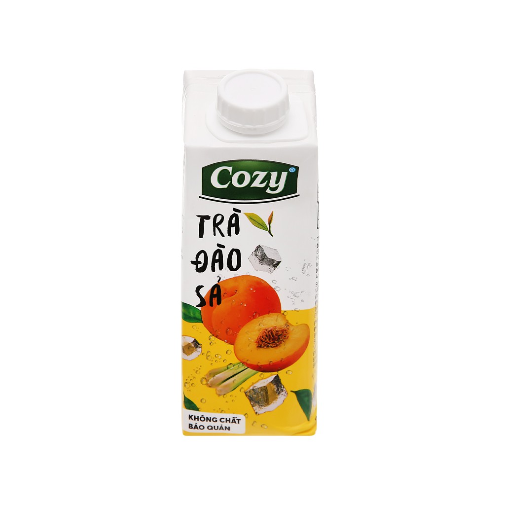 Cozy-Thùng 24 hộp trà đào xả Cozy 225ml *24