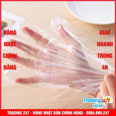 [Hỏa tốc HCM] Set 100 găng tay nilon dùng 1 lần SEIWA - Nội địa Nhật Bản