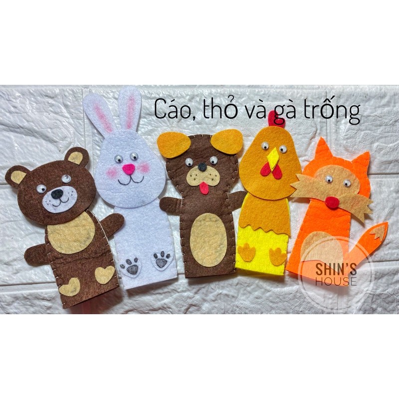 Rối ngón tay “ Cáo, thỏ và gà trống”