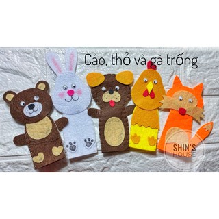 Rối ngón tay “ Cáo, thỏ và gà trống”