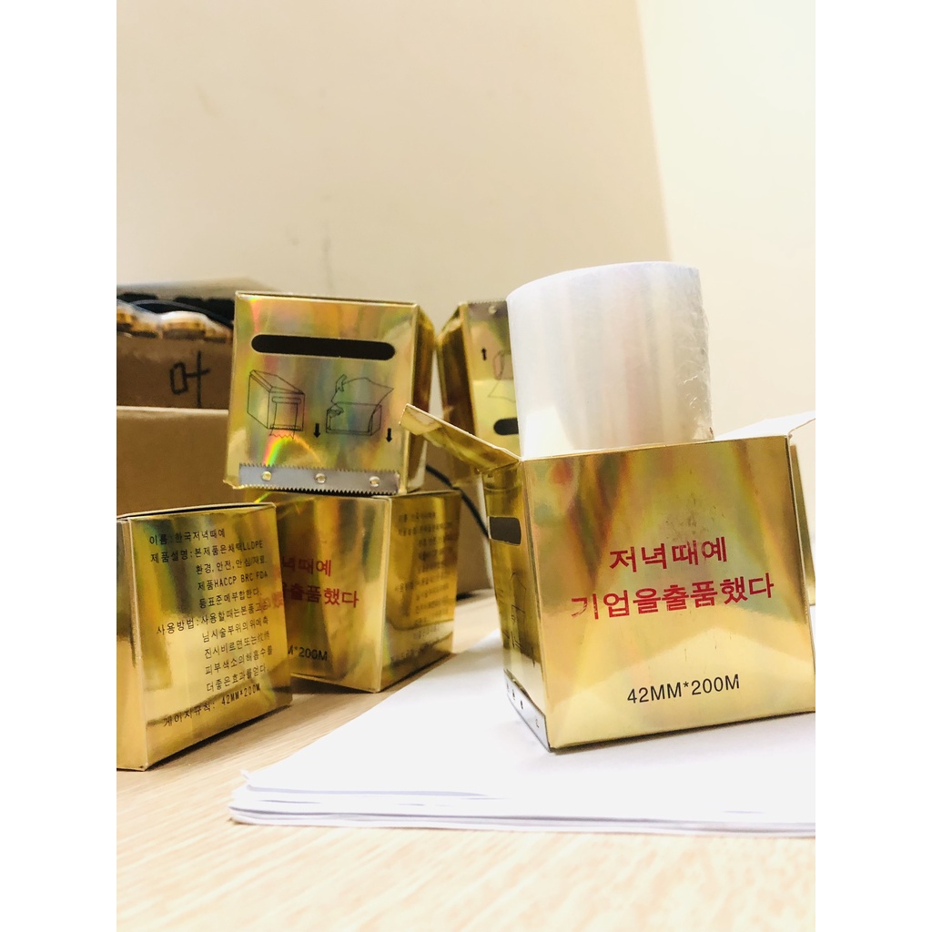 Cuộn nilong dễ bám - màng nilong ủ tê lông mày, môi, mí 42MM - 200MM