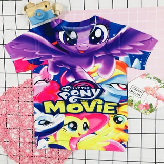 Áo thun 3D pony bé gái dễ thương