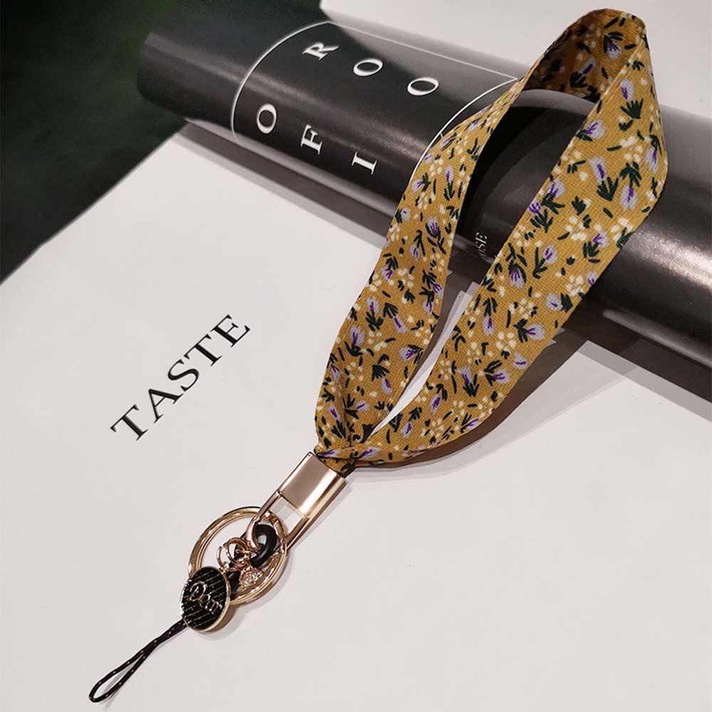 Dây Đeo Điện Thoại / Chìa Khóa / Thẻ ID Chống Thất Lạc In Họa Tiết Hoa Xinh Xắn Tiện Dụng TAYLOR1