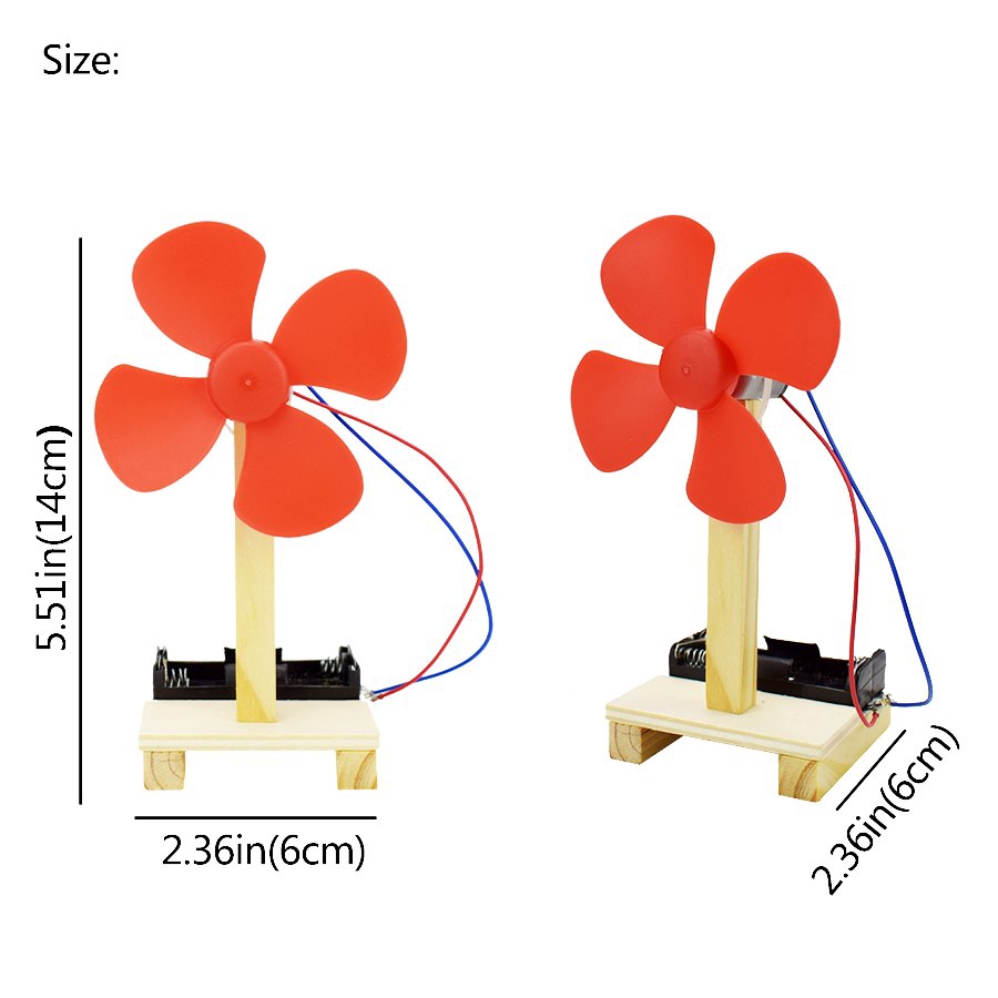 Đồ Chơi Lắp Ráp Mô Hình Quạt Điện Diy Giáo Dục Sớm Cho Bé
