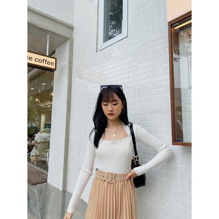 Áo len trơn dài
