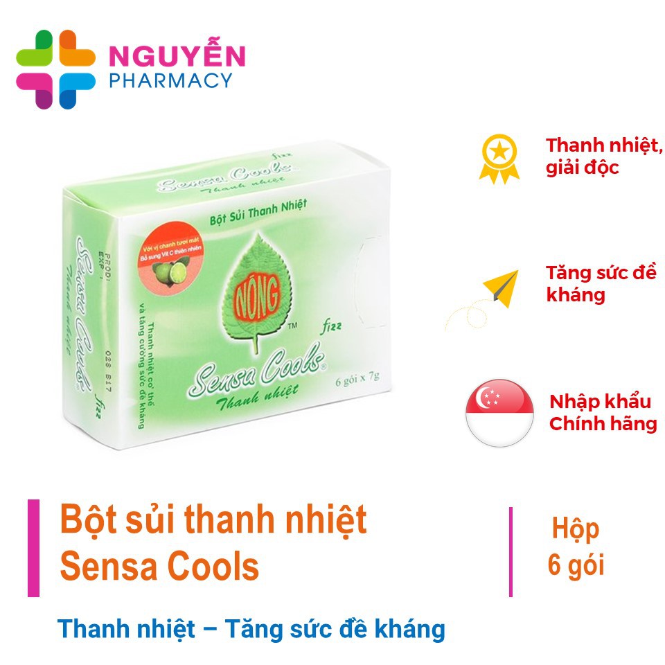 Bột thanh nhiệt Sensa Cools - giảm nhiệt miệng, bổ sung vitamin C