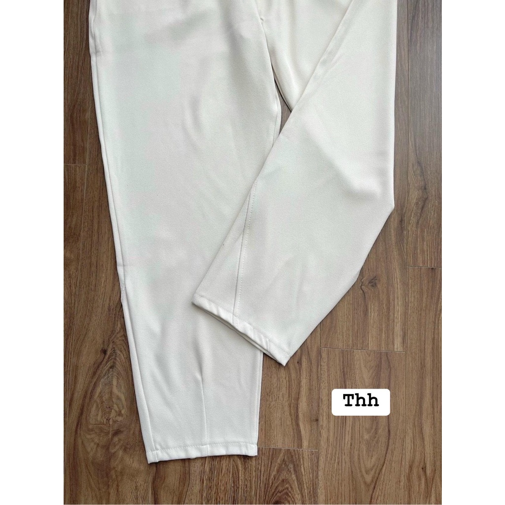 Quần Baggy Vải 3 Màu Đen Be Trắng Cho Nữ