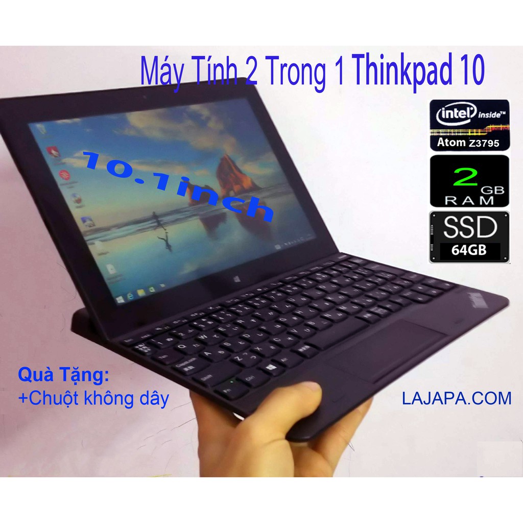 LapTab Máy tính 2 trong 1 ThinkPad 10 Intel Atom Z379510.1inch 1920 x 1200 WUXGA