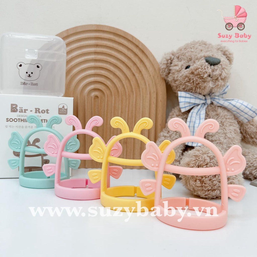 Gặm nướu cho bé chính hãng Bar-Rot chất liệu cao cấp có thể tiệt trùng, Suzy baby