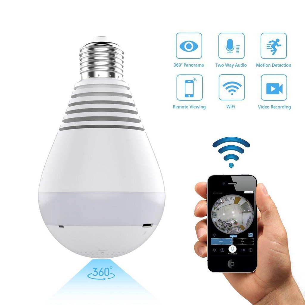 Camera giám sát V380 IP CAM Mạng không dây WIFI Bảo mật 1080P Màn hình chính Camera CCTV 360 Camera Bóng Đèn | BigBuy360 - bigbuy360.vn