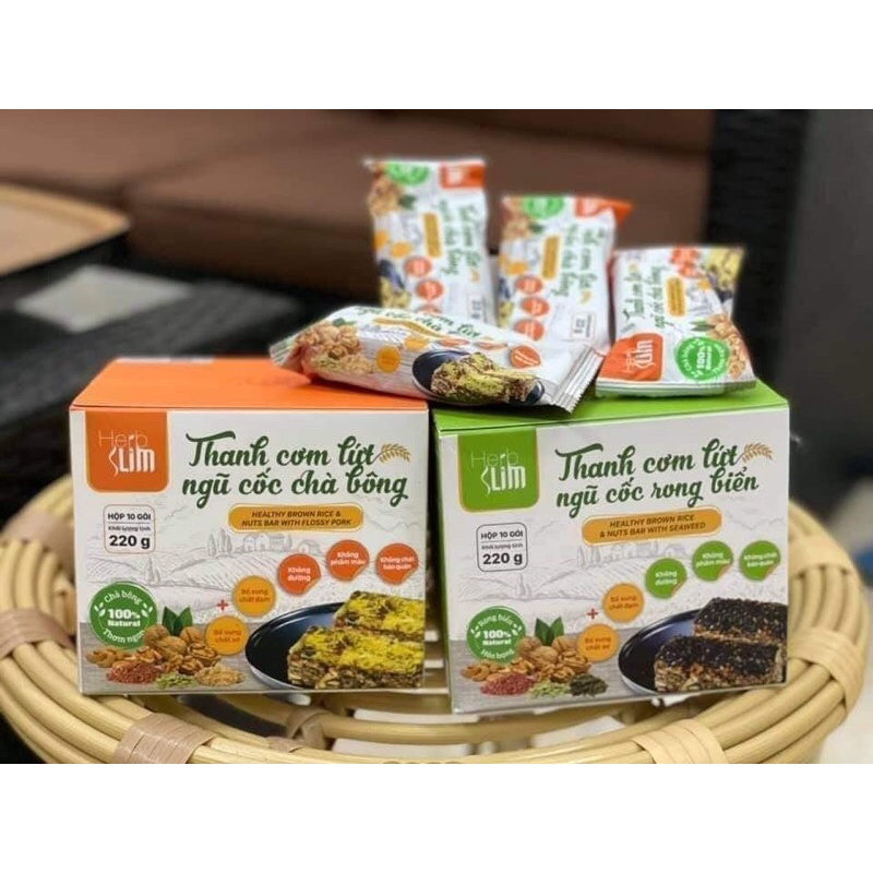 Bánh gạo lứt Thanh cơm ngũ cốc Herb Slim Trấn Thành chính hãng