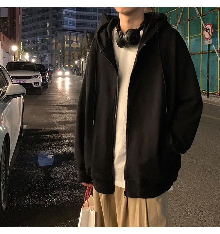 Áo khoác len có mũ trùm đầu phong cách Hàn Quốc dành cho bạn nam
