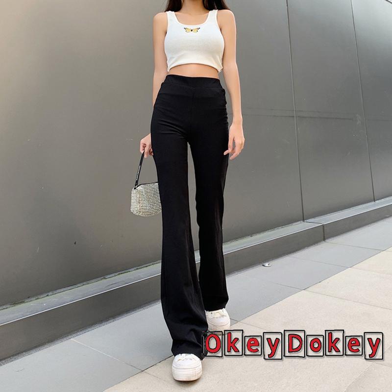 Quần Dài Ống Loe Màu Sắc Thời Trang Cho Nữ