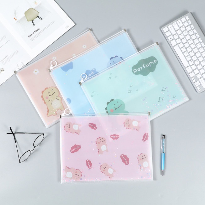 Túi zip A4/B5 , bìa đựng hồ sơ chống nước hình dễ thương