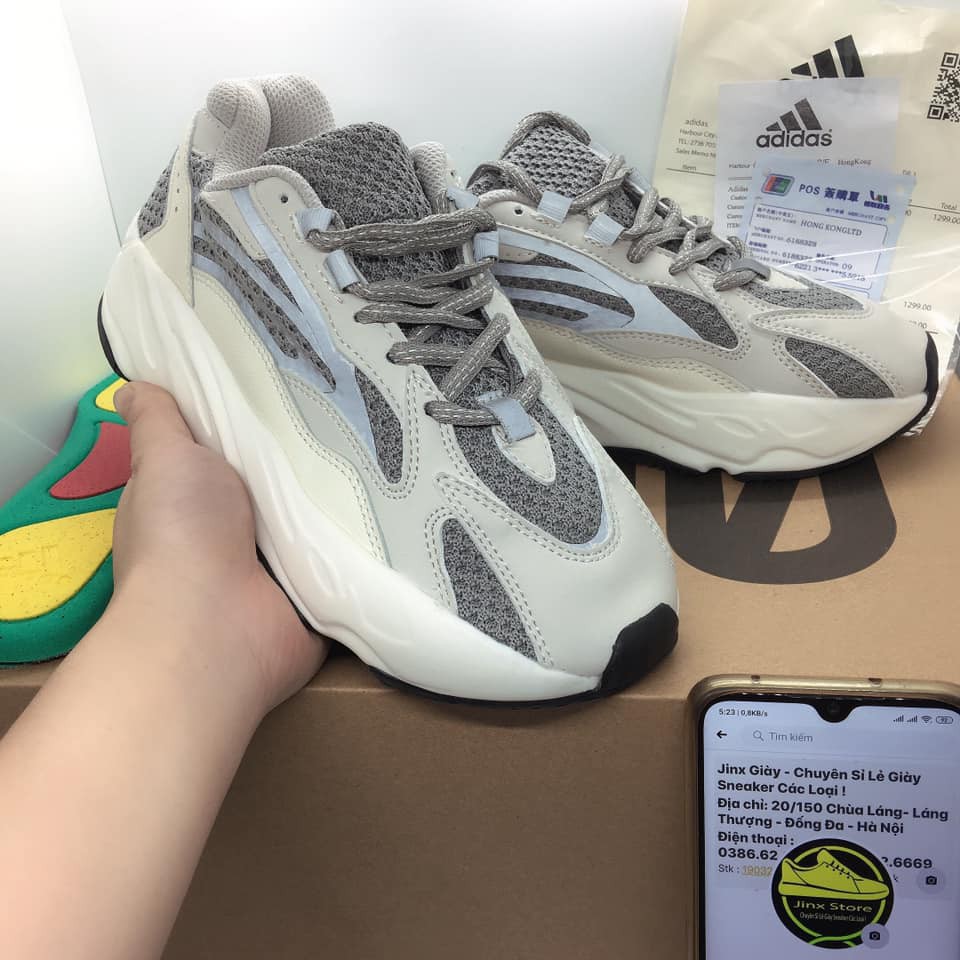 [ FREE SHIP ] Giày thể thao nam,nữ yz 700 trắng phản quang êm chân thoáng khí YZ700 | BigBuy360 - bigbuy360.vn