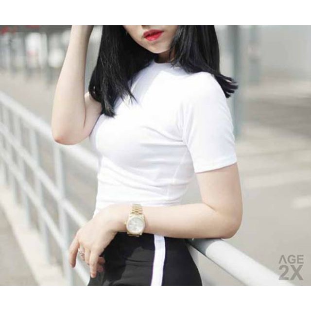 ÁO TAY NGẮN Croptop RUMINE Hàng Tận Xưởng Hình thật TN01