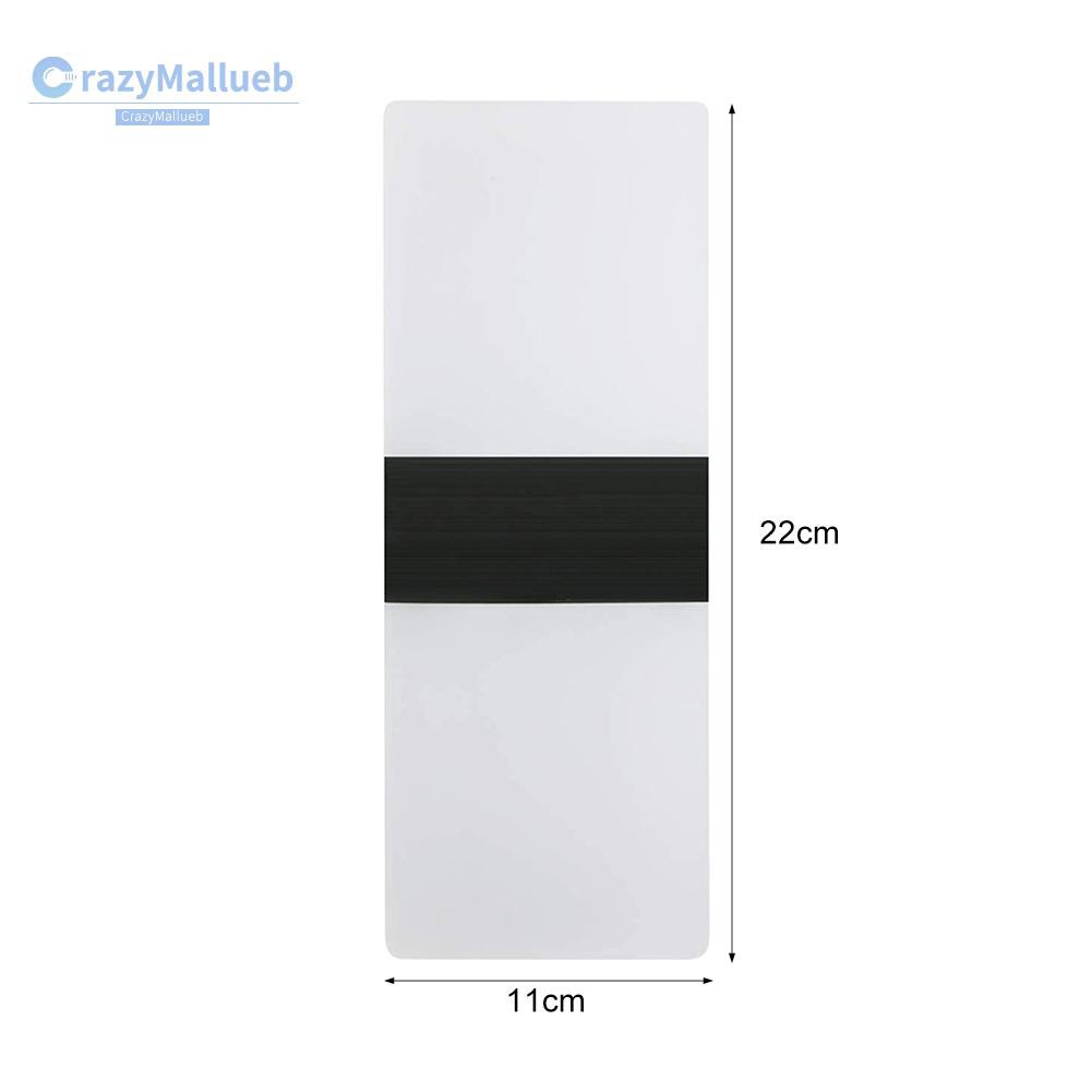 Crazymallueb❤Acrylic Rectangular LED Wall Light Modern Bedside Lamp Bedroom Living Room Light❤Lighting