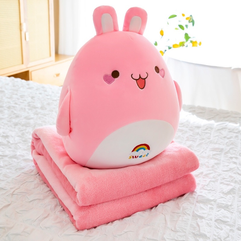 GẤU BÔNG CÓ MỀN 3in1 THỎ TRÒN