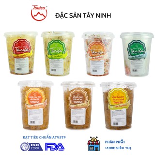 Bánh tráng trộn Tây Ninh TANISA dạng hộp, dẻo, ngon, an toàn VSTP tiêu chuẩn ISO 22:000