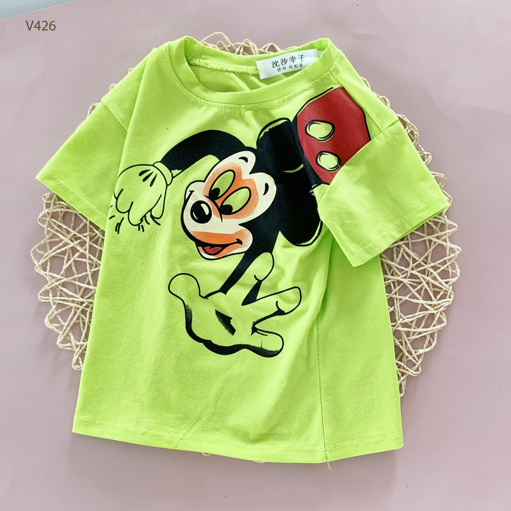 [3 MÀU] Áo Phông Phiên Bản Mickey Chất Cotton Cực Đẹp Cho Bé Từ 8-20kg UnchiStore (V426)