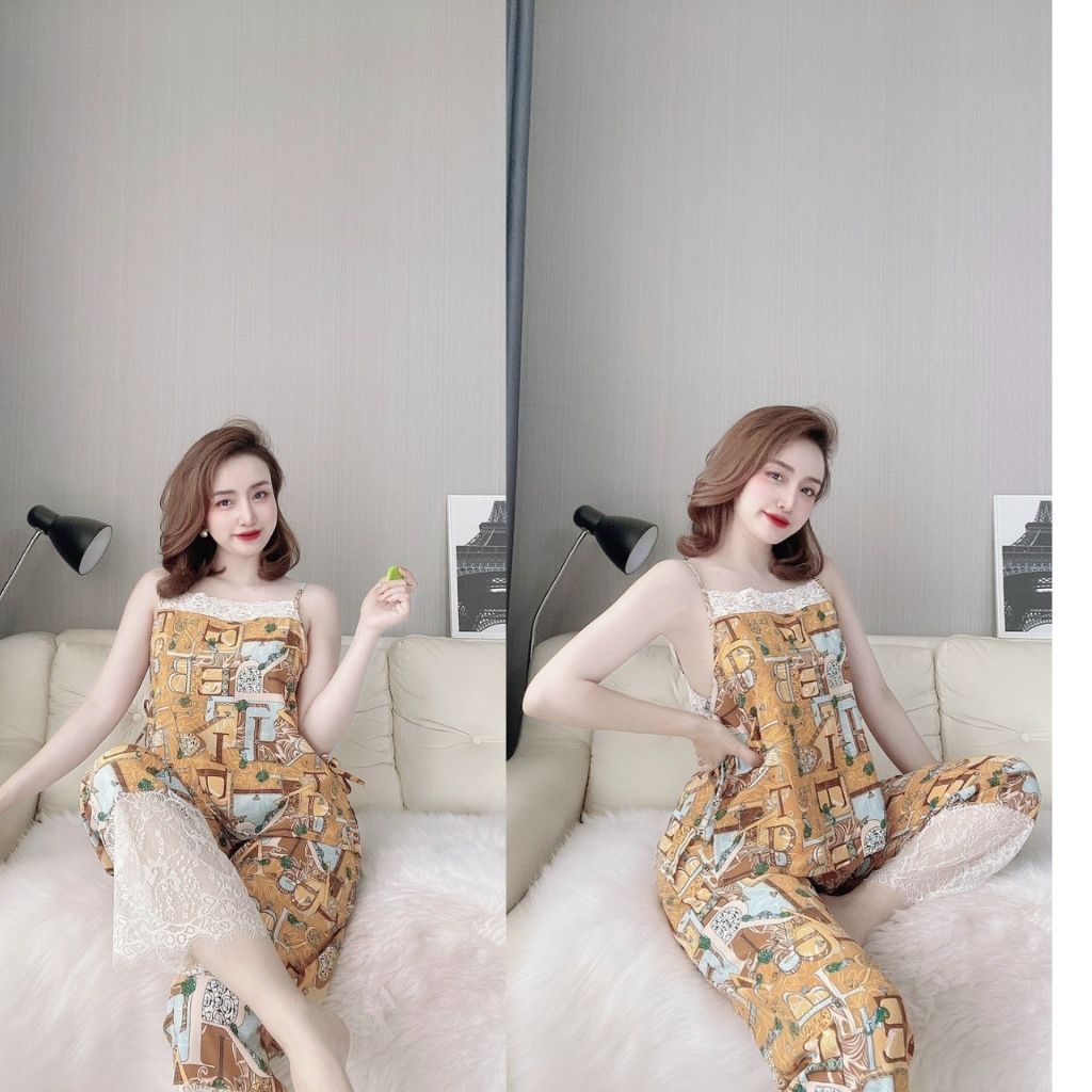 Đồ ngủ nữ❣️FREE SHIP❣️Đồ ngủ sexy lụa Satin cao cấp mềm mại xinh xắn &lt; 60kg