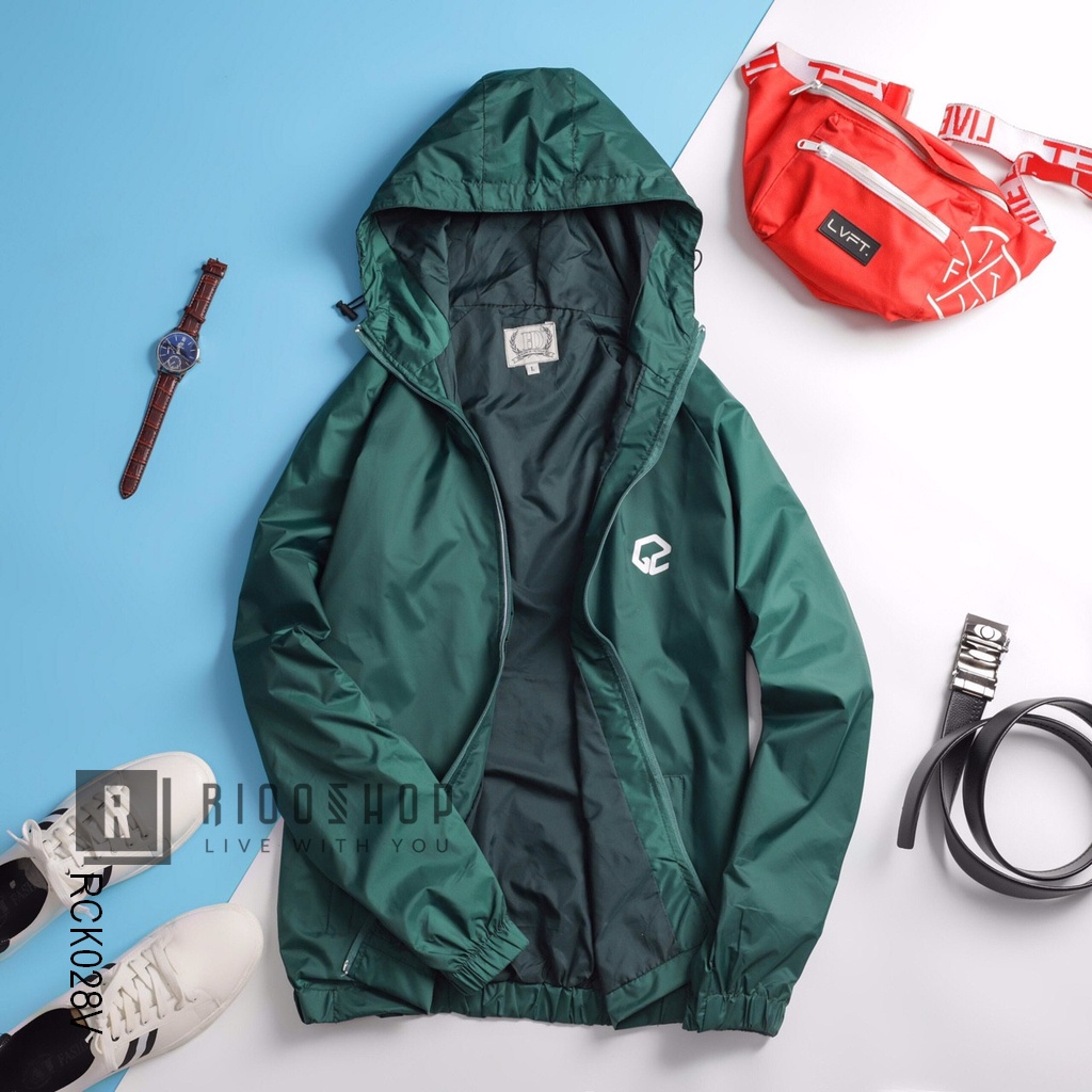 Áo khoác dù nam đẹp chống thấm có nón 2 lớp cao cấp RCK028 - áo gió nam Riooshop