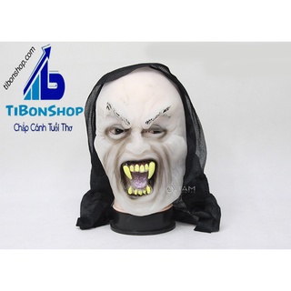 Mặt nạ ma cà rồng trong suốt dạ quang phát sáng trong đêm tối- Trang phục Halloween