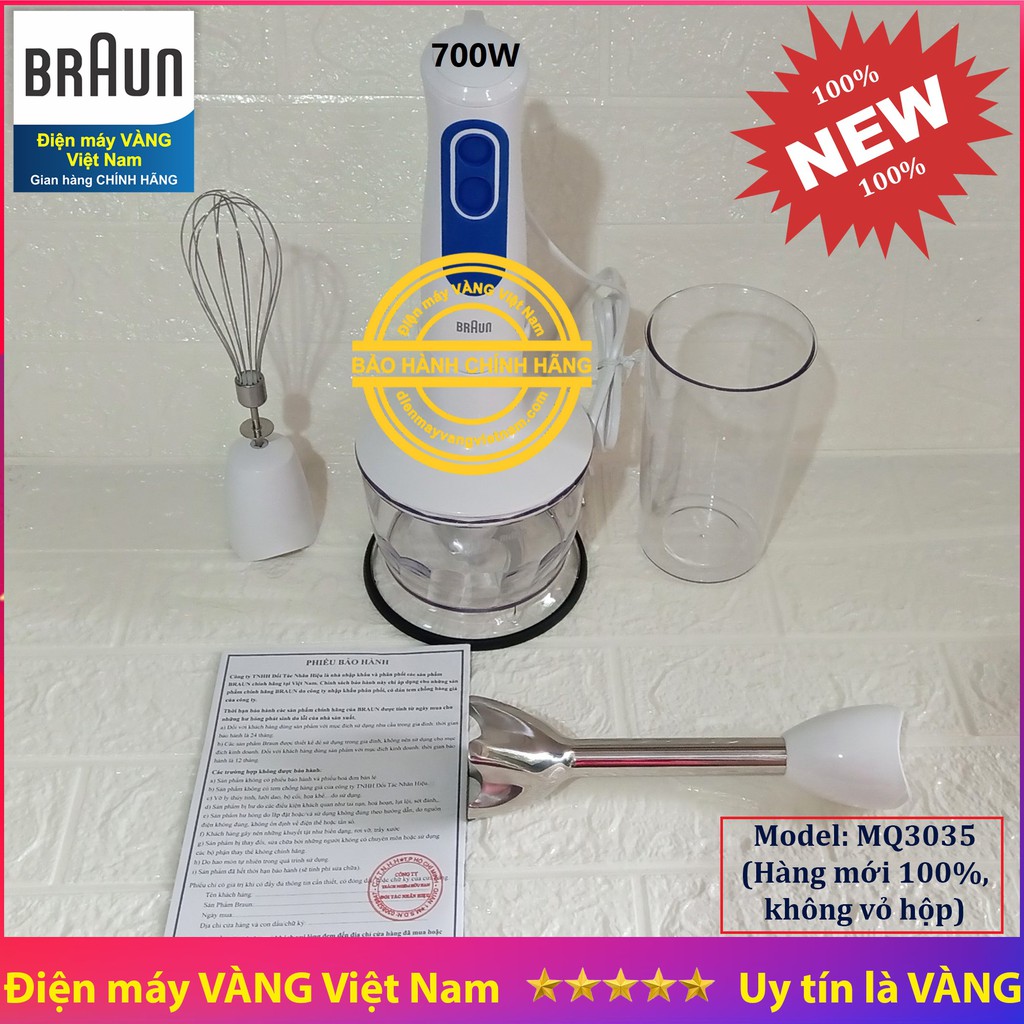 [Mã ELHA22 giảm 6% đơn 300K] Thanh lý Máy xay cầm tay Braun MQ5200 MQ5245 MQ3035 MQ3000+