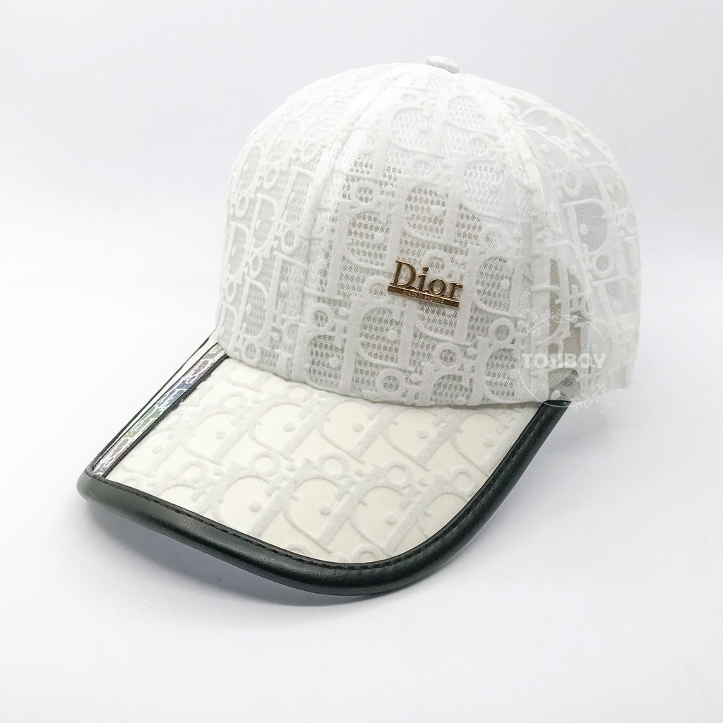 Nón kết vải 3D lưới đính logo Dior