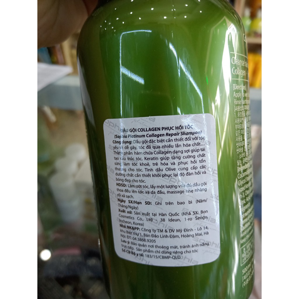 Dầu gội Collagen Repair phục hồi tóc Sophia 500ml