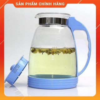 CHÍNH HÃNG -  Ấm pha trà thuỷ tinh 2600ml,bình pha trà thủy tinh ,bình ủ trà cao cấp,bình đựng nước 2600ml