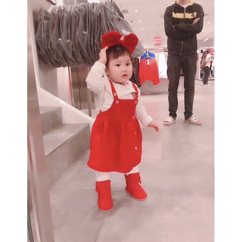 yếm đỏ Canifa bé gái size 18/24m