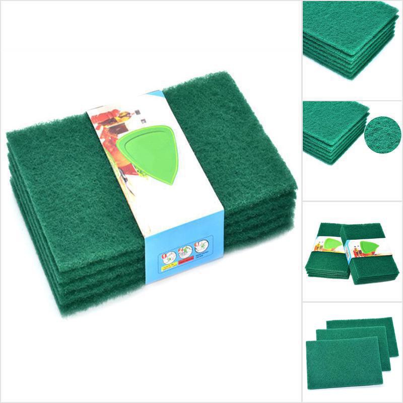 Bộ 5 Miếng Vải Lau Chén Đĩa Màu Xanh Lá Cây
