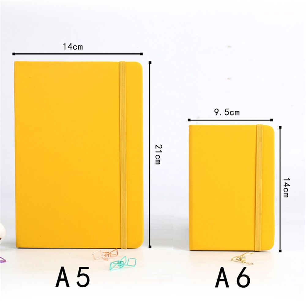 Sổ tay cỡ A5/ A6 bìa da PU nhiều màu sắc có khóa dây chất lượng cao