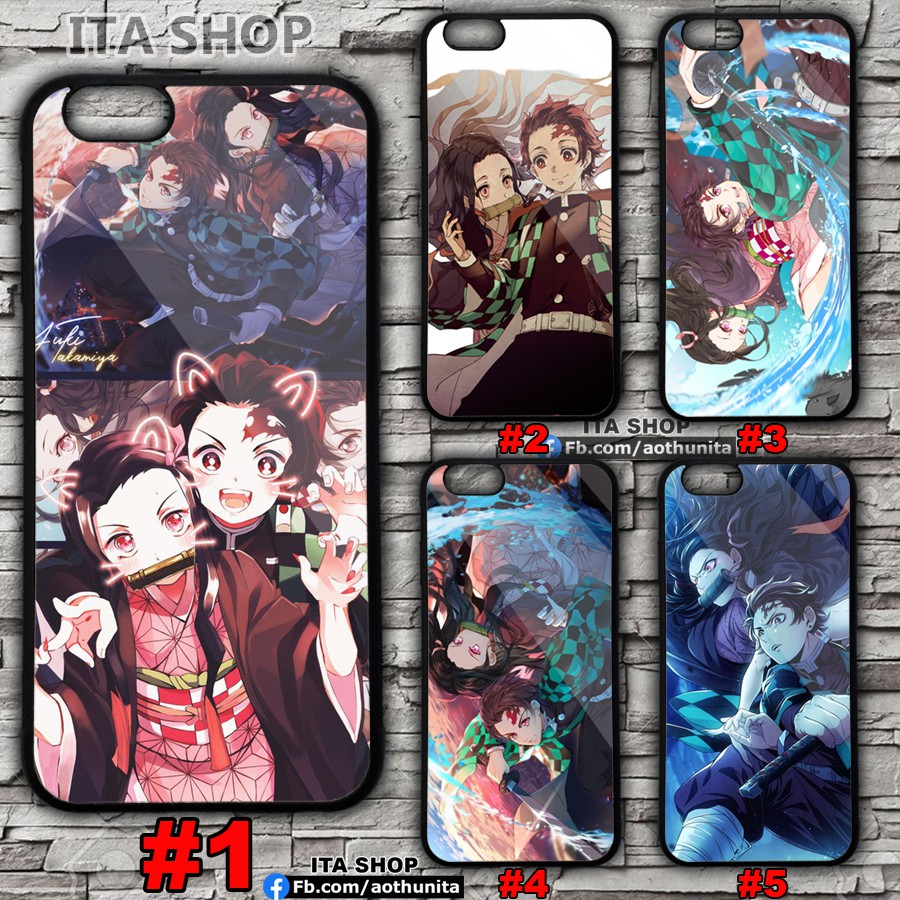 Ốp lưng điện thoại Tanjirou & Nezuko - Kimetsu no yaiba - Ốp lưng Anime cho các máy ( Iphone, Oppo, Samsung, Vivo)